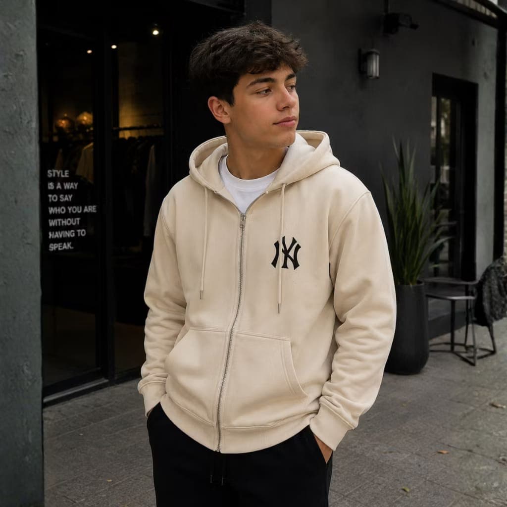 Moletom Canguru com Zíper Masculino e Feminino – Estilo Casual e Streetwear