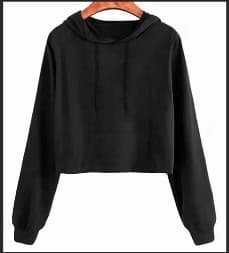 Cropped feminino moletom com capus P ao GG